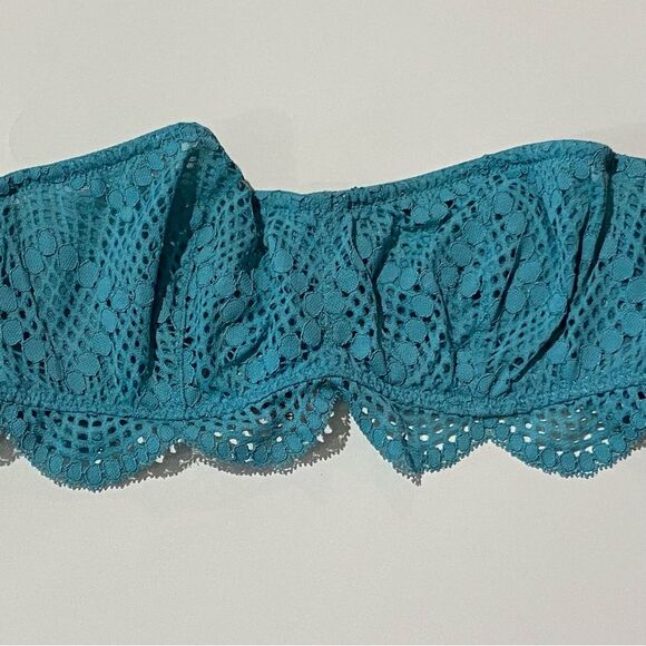 Victoria's Secret Turquoise Mesh Lace Strapless Bralette Bra Women's Size Medium - Picture 13 of 15